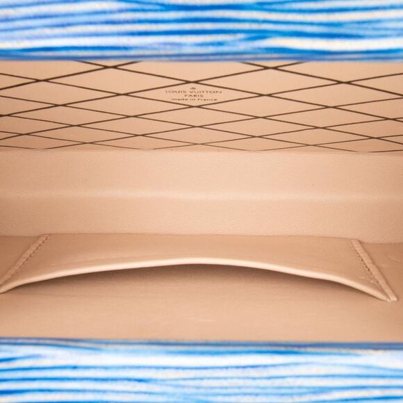 Pre Loved louis vuitton Trunk Clutch Epi Leather Bag Women Blue Crossbody Bags - Picture 4 of 8